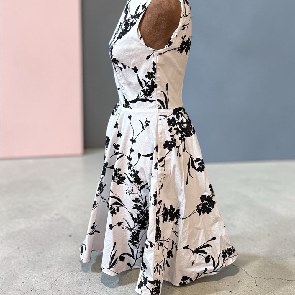 Grace Karin White Mini Dress with Black Floral Pattern XS - Picture 3 of 6